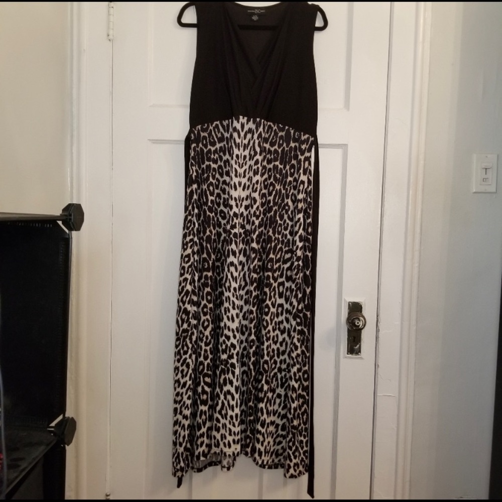 Black Leopard Maxi Dress